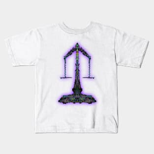 Libra 3c Lavender Kids T-Shirt